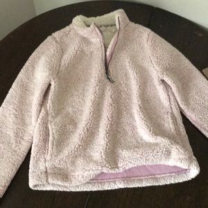 Light pink pull over sweatshirt